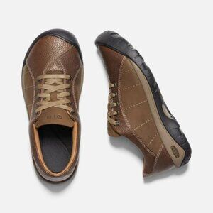 Keen Presidio Shoes Brown Leather Casual Sneakers Lace Up Oxford EU 42